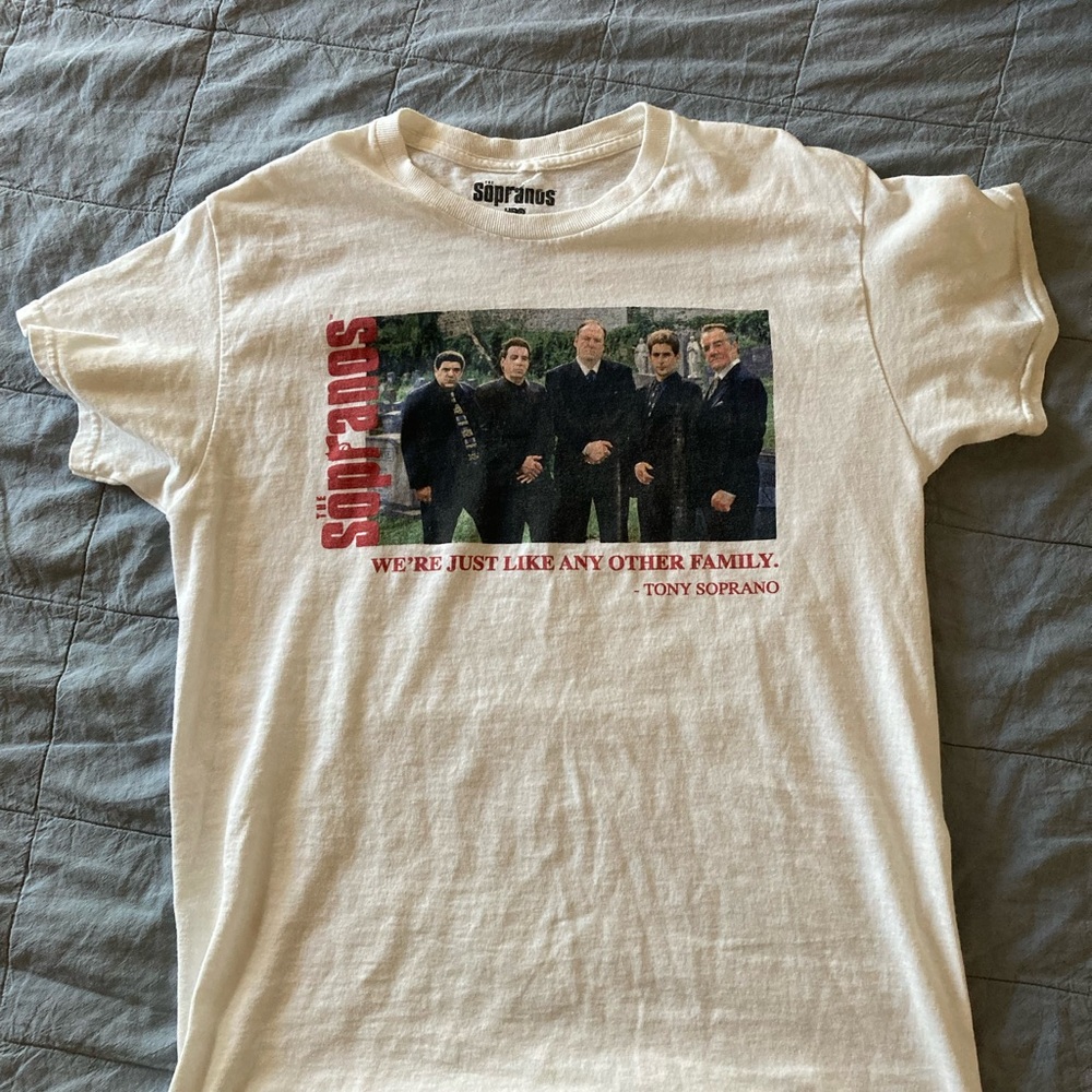 Sopranos Off-White Graphic Tee Size M Slim Fit